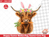 Happy Easter Heifer Cow Clipart Bundle