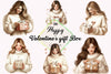 Happy Woman Valentine's Gift Clipart Bundle