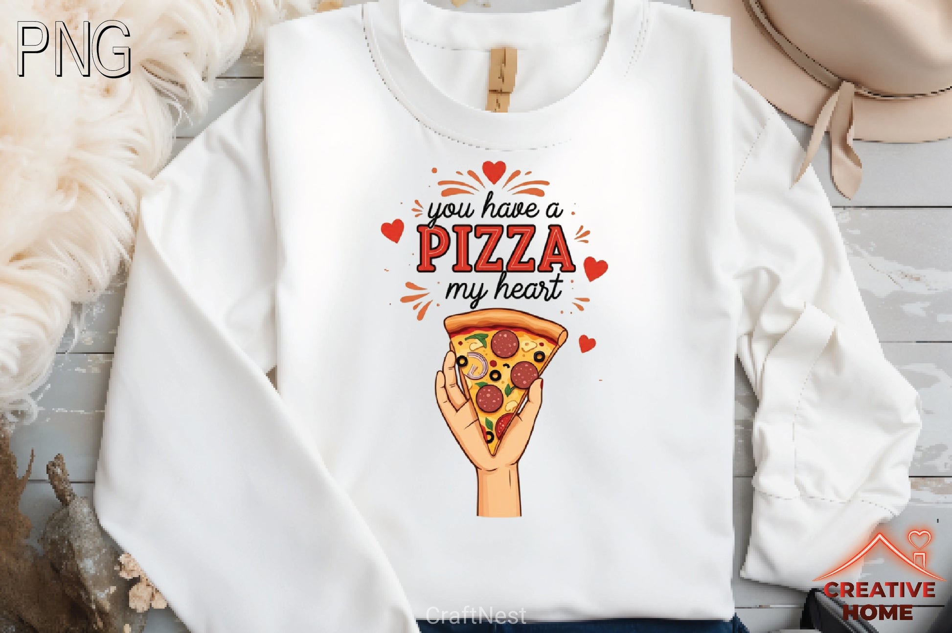 Pizza My Heart Valentine's Clipart Bundle - CraftNest - Digital Crafting and Art