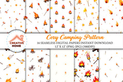 Cozy Camping Clipart Bundle - CraftNest - Digital Crafting and Art