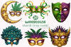 Mardi Gras Mask Clipart Bundle
