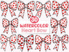 Whimsical Heart Bow Clipart Bundle