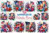 Patriotic Floral Clipart Bundle 2