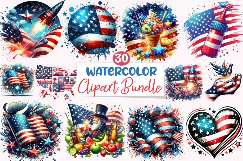 4th of July Clipart Bundle 14 - CraftNest - Digital Crafting and Art