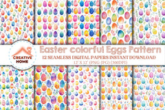 Easter Eggs Pattern Clipart Bundle 1 - CraftNest - Digital Crafting and Art