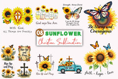 Sunflower Christian Clipart Bundle - CraftNest - Digital Crafting and Art