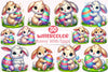 Easter Bunny & Eggs Clipart Bundle 2
