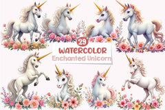 Enchanted Unicorn Clipart Bundle - CraftNest - Digital Crafting and Art