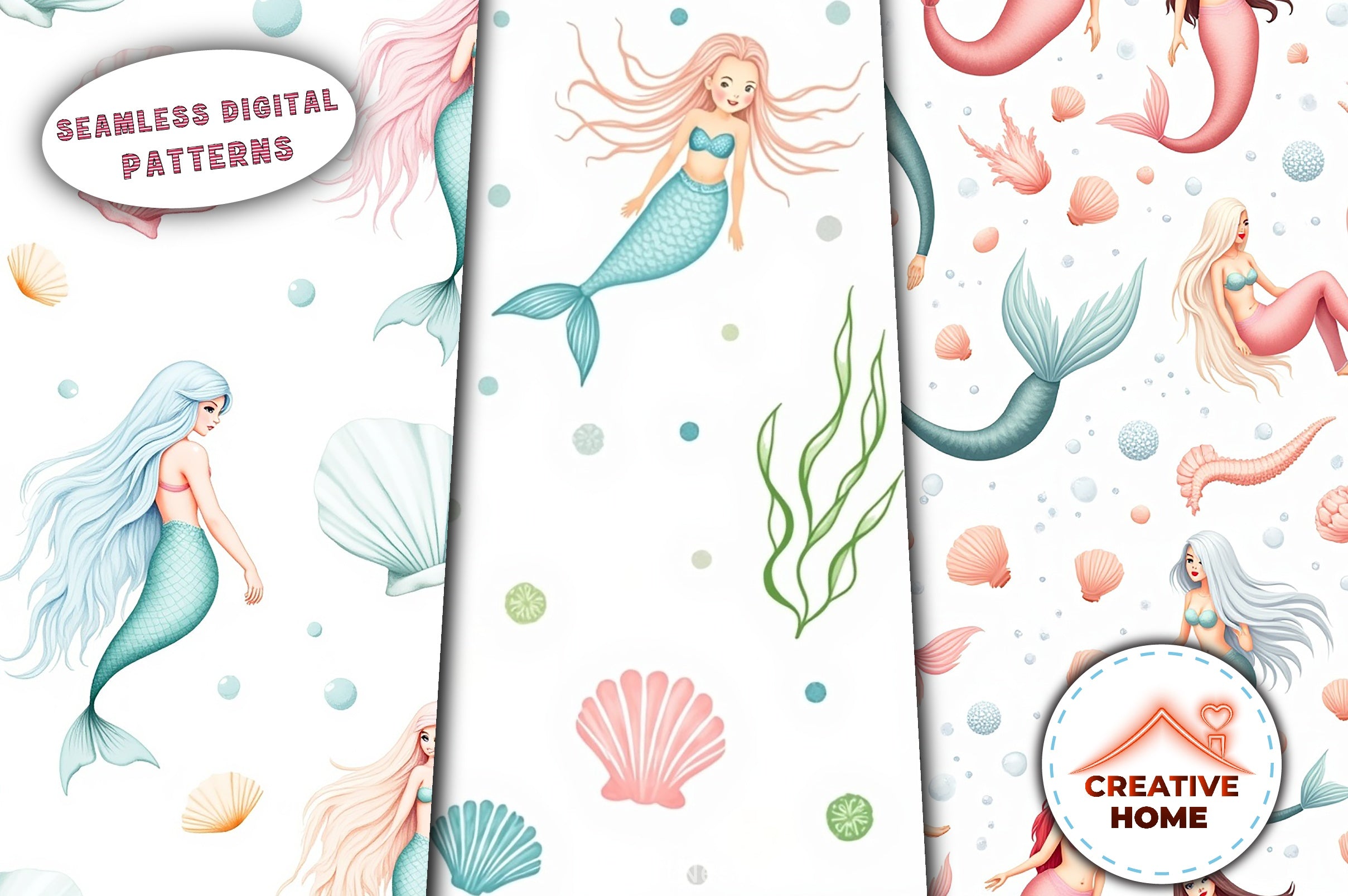 Magical Underwater Pattern Clipart Bundle - CraftNest - Digital Crafting and Art