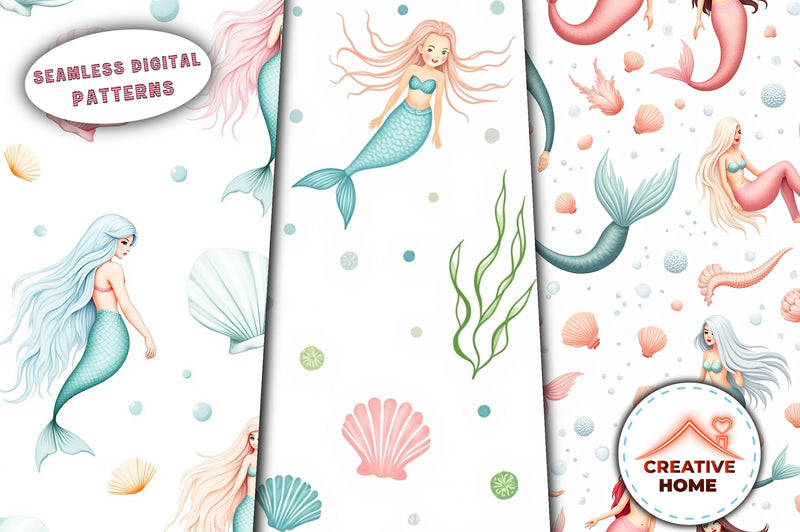 Magical Underwater Pattern Clipart Bundle - CraftNest - Digital Crafting and Art