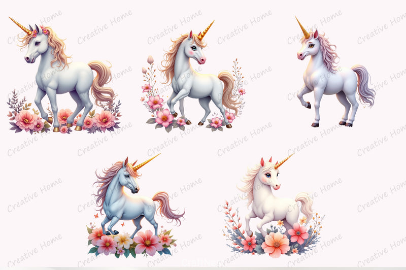 Enchanted Unicorn Clipart Bundle - CraftNest - Digital Crafting and Art