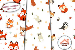 Foxes & Owls Pattern Clipart Bundle - CraftNest - Digital Crafting and Art