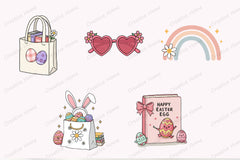 Groovy Easter Bookish Clipart Bundle - CraftNest - Digital Crafting and Art