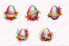 Easter Egg Ribbon Lilies Clipart Bundle - CraftNest - Digital Crafting and Art