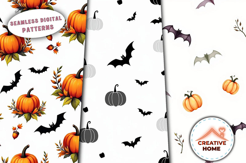 Halloween Pumpkins & Bats Clipart Bundle - CraftNest - Digital Crafting and Art