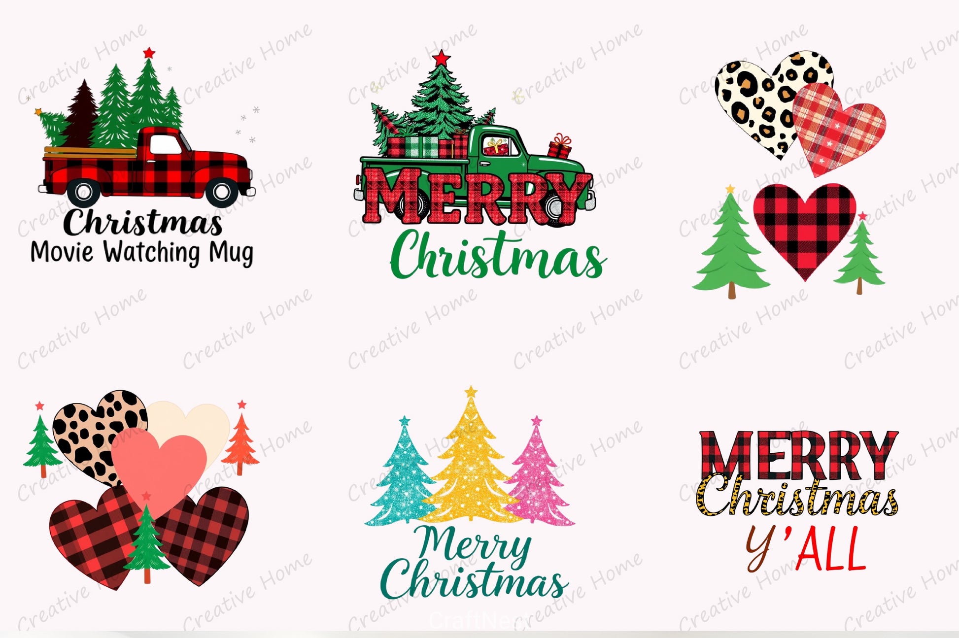 Merry Christmas Clipart Bundle - CraftNest - Digital Crafting and Art