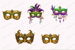 Mardi Gras Mask Clipart Bundle 4 - CraftNest - Digital Crafting and Art