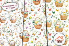 Easter Baskets & Butterflies Clipart Bundle - CraftNest - Digital Crafting and Art