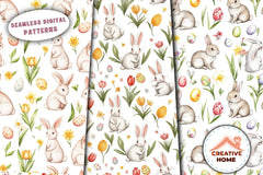 Easter Bunnies & Eggs Clipart Bundle - CraftNest - Digital Crafting and Art