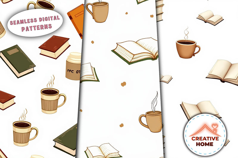 Cozy Reading & Coffee Clipart Bundle - CraftNest - Digital Crafting and Art