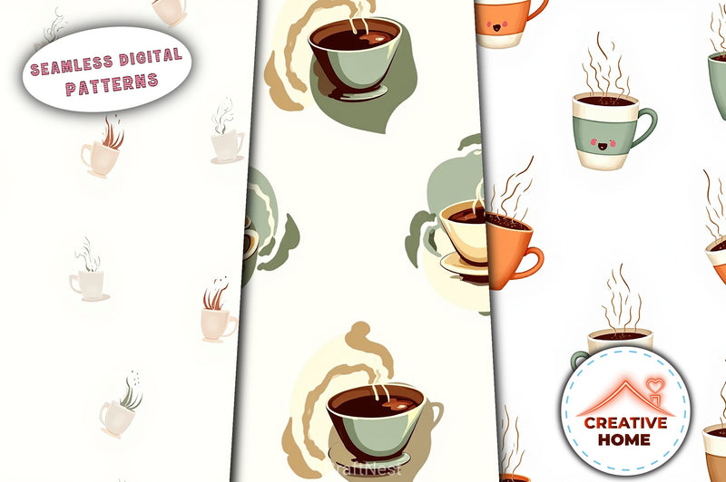 Coffee Cup Swirls Clipart Bundle - CraftNest - Digital Crafting and Art