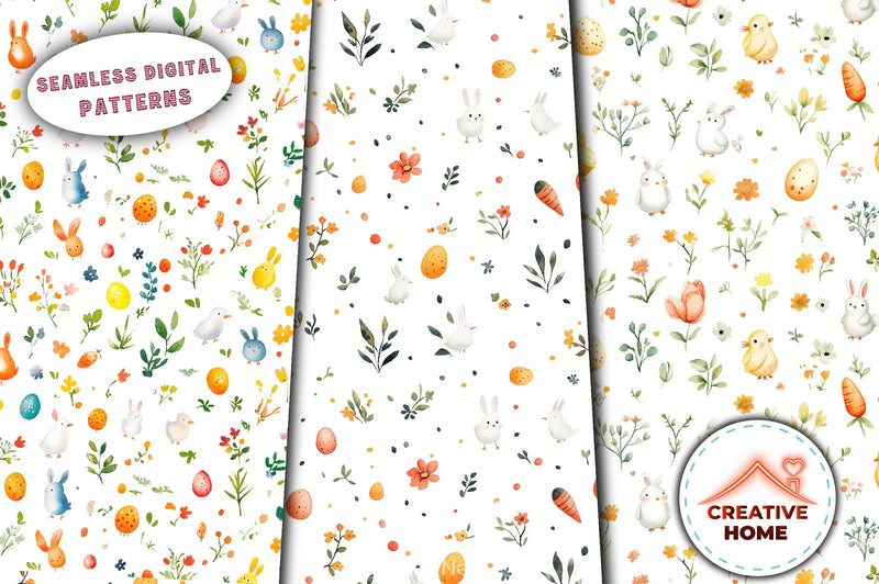 Easter Bunnies Lambs Chick Clipart Bundle - CraftNest - Digital Crafting and Art