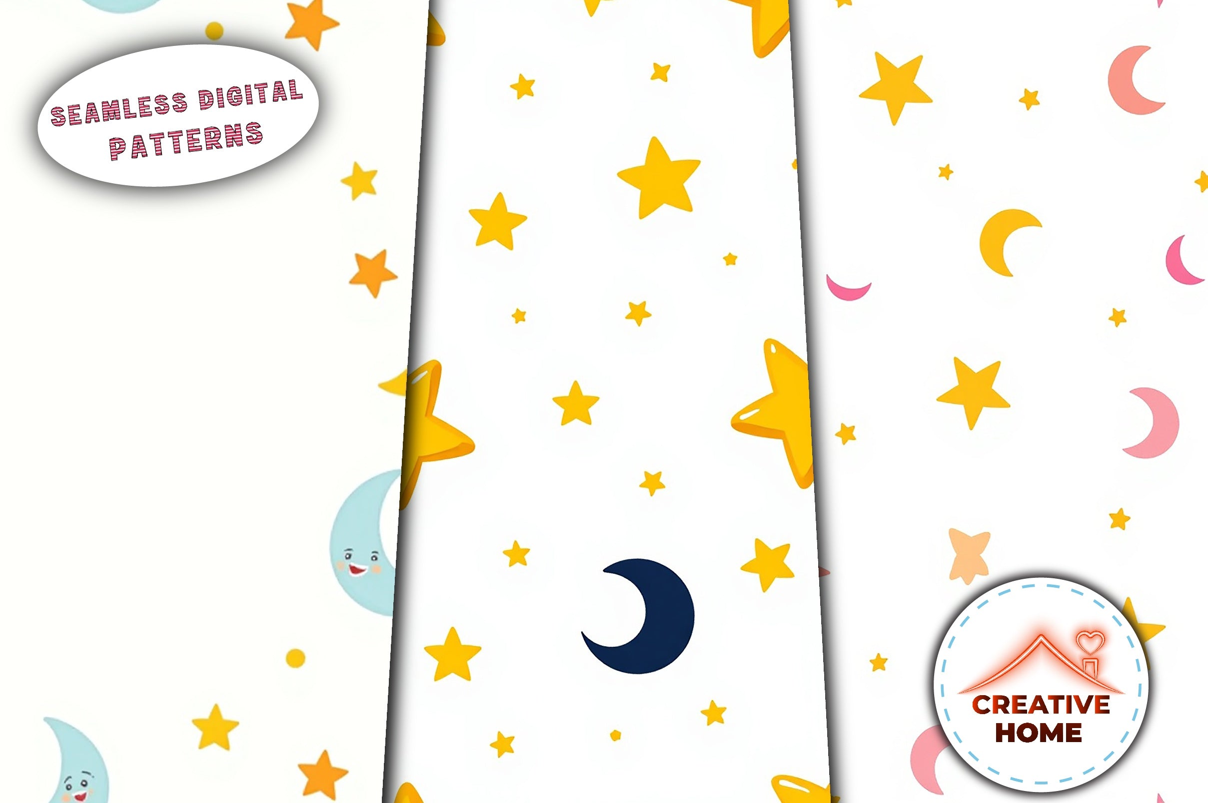 Cartoon Stars & Moons Clipart Bundle - CraftNest - Digital Crafting and Art