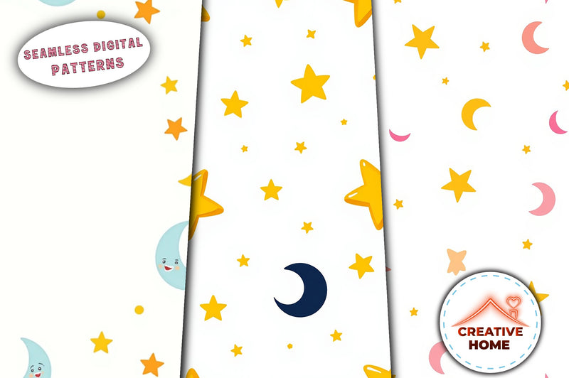 Cartoon Stars & Moons Clipart Bundle - CraftNest - Digital Crafting and Art