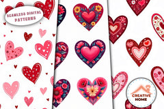 Colorful Love Pattern Clipart Bundle - CraftNest - Digital Crafting and Art