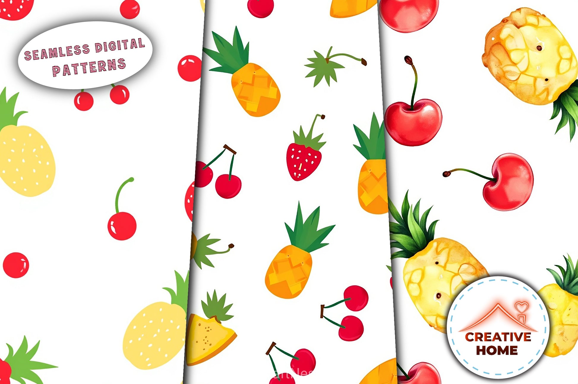 Fruit Fiesta Pattern Clipart Bundle - CraftNest - Digital Crafting and Art