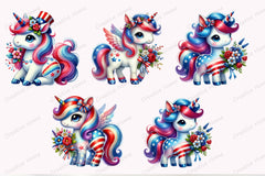 4th of July Unicorn Clipart Bundle 7 - CraftNest - Digital Crafting and Art
