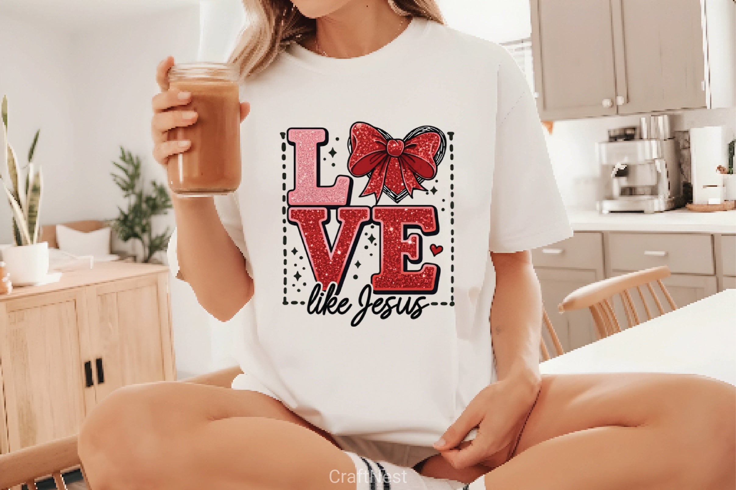 Faux Sequin Valentine Clipart Bundle - CraftNest - Digital Crafting and Art