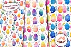 Easter Eggs Pattern Clipart Bundle 1 - CraftNest - Digital Crafting and Art
