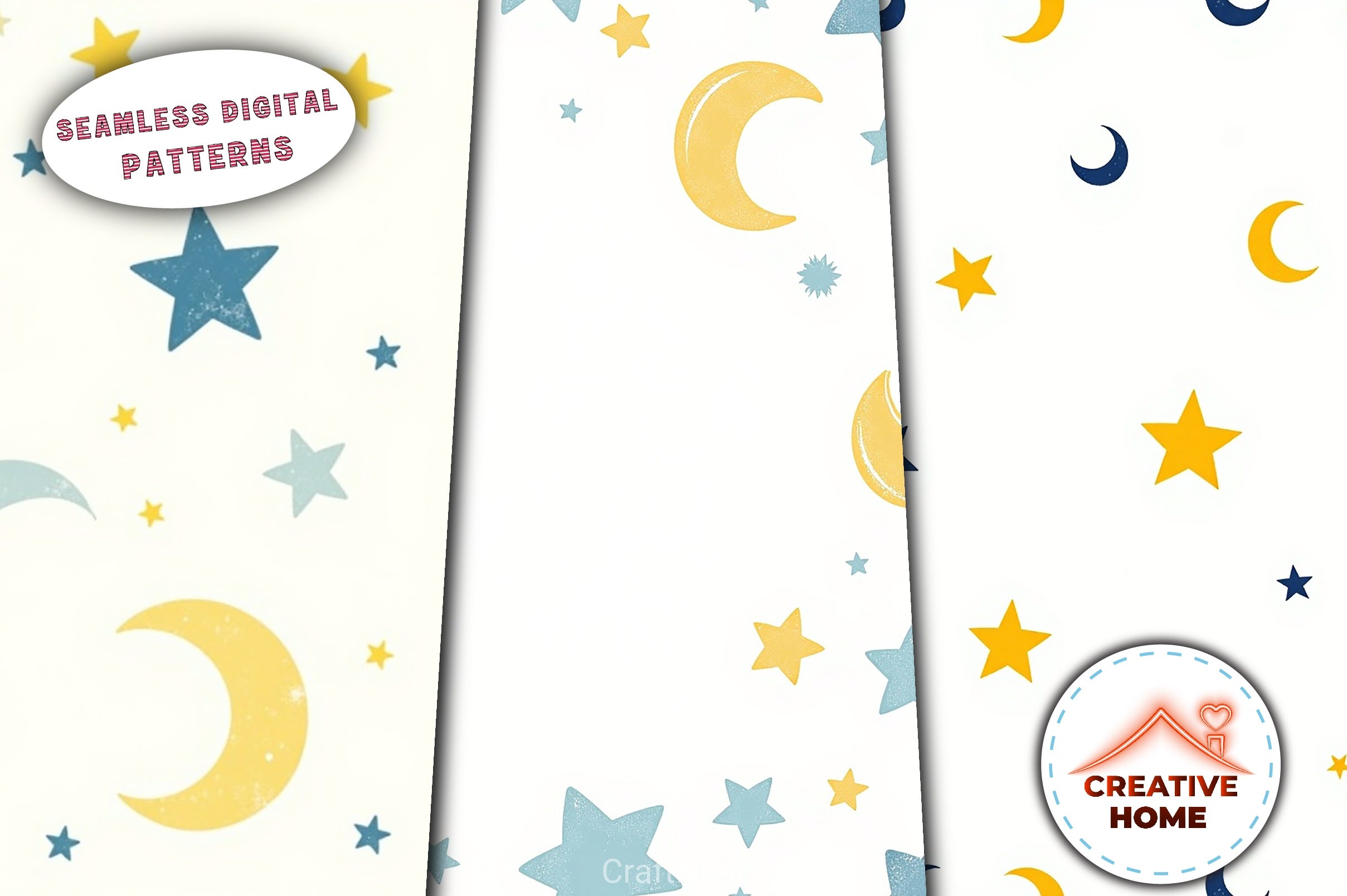 Cartoon Stars & Moons Clipart Bundle 1 - CraftNest - Digital Crafting and Art