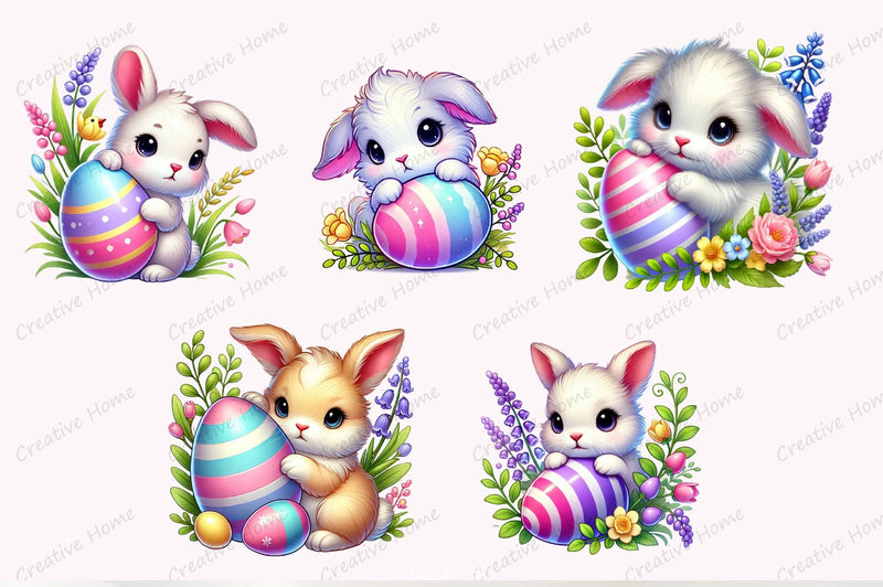 Easter Bunny Clipart Bundle 35 - CraftNest - Digital Crafting and Art