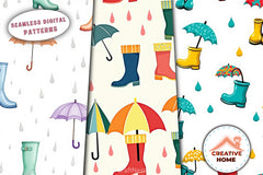 Bright Boots & Umbrellas Clipart Bundle - CraftNest - Digital Crafting and Art