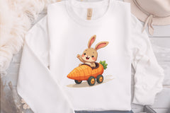 Easter Bunny Carrot Car Clipart Bundle - CraftNest - Digital Crafting and Art