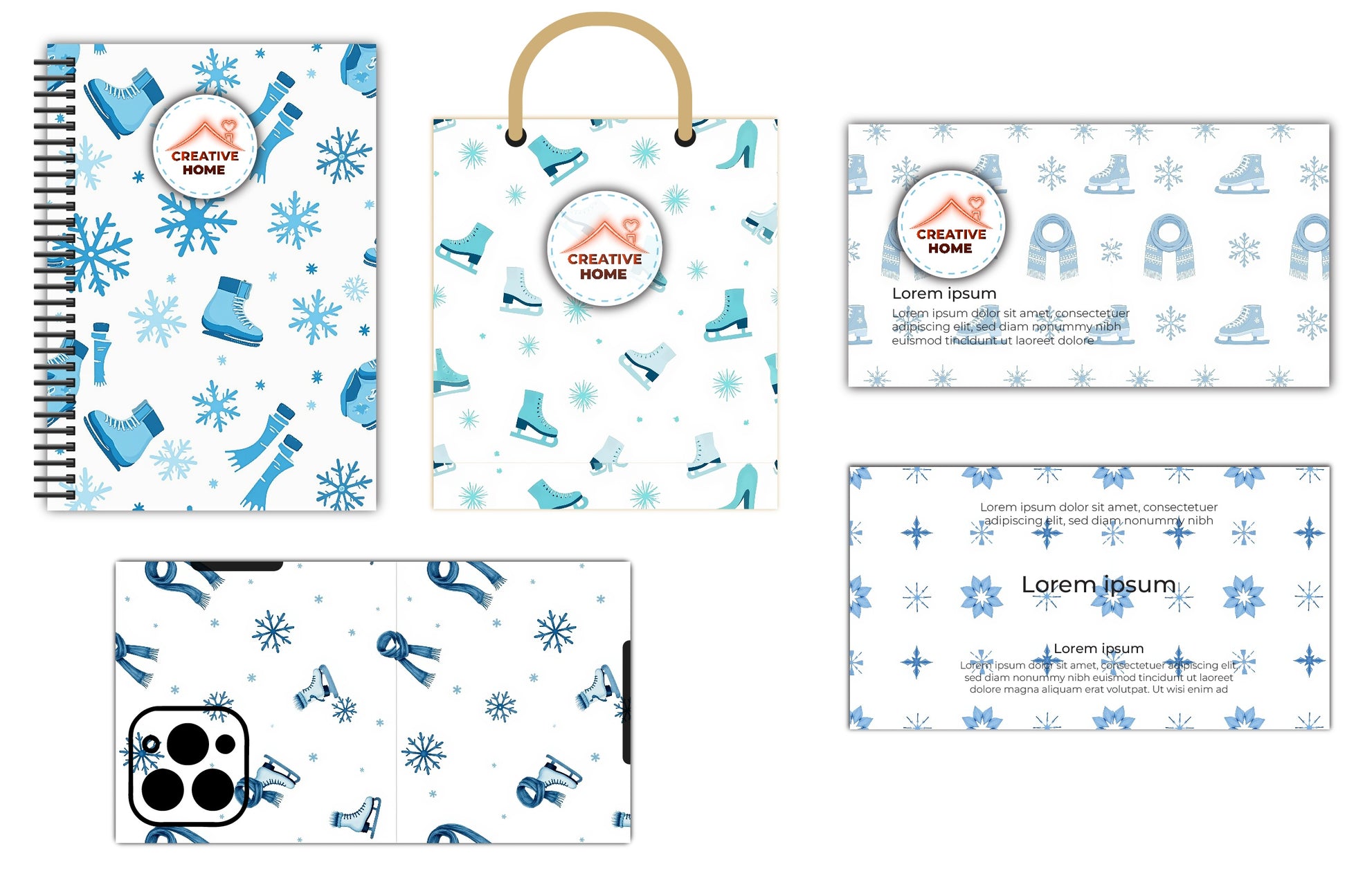 Cozy Ice Skates & Snowflakes Clipart Bundle - CraftNest - Digital Crafting and Art