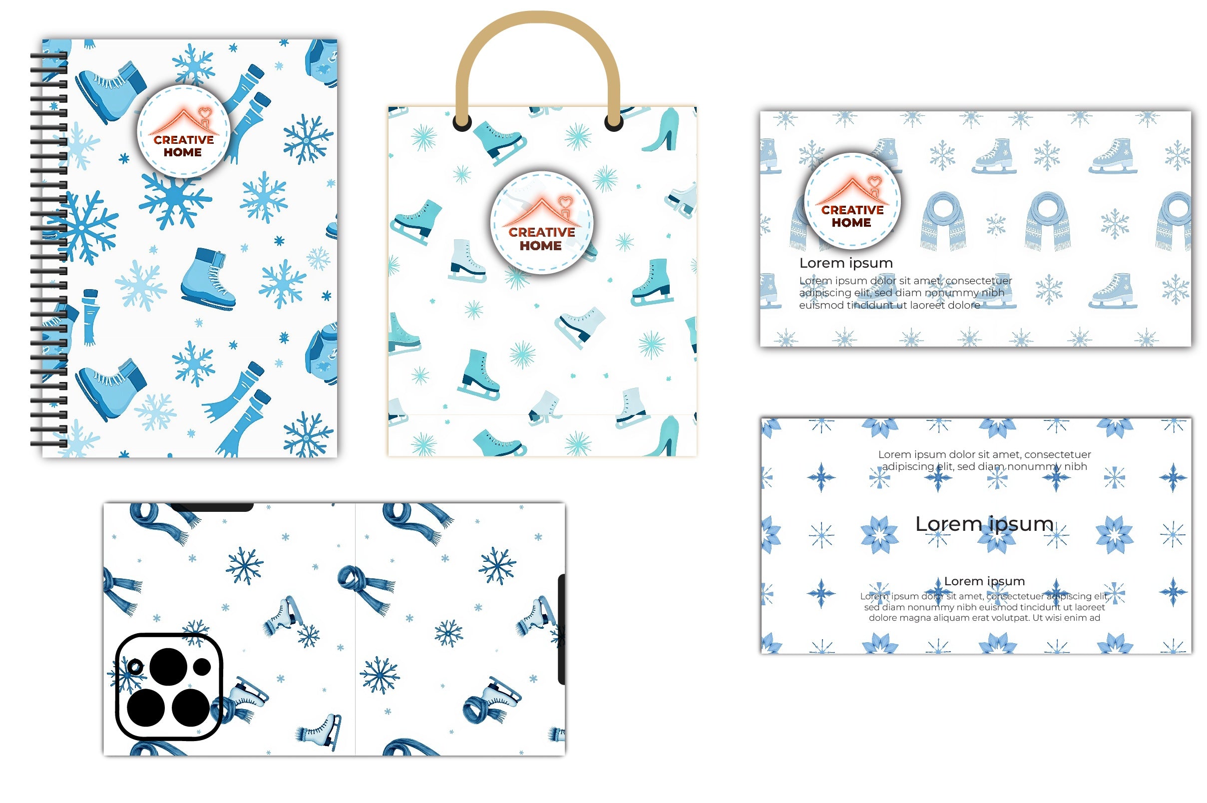 Cozy Ice Skates & Snowflakes Clipart Bundle - CraftNest - Digital Crafting and Art