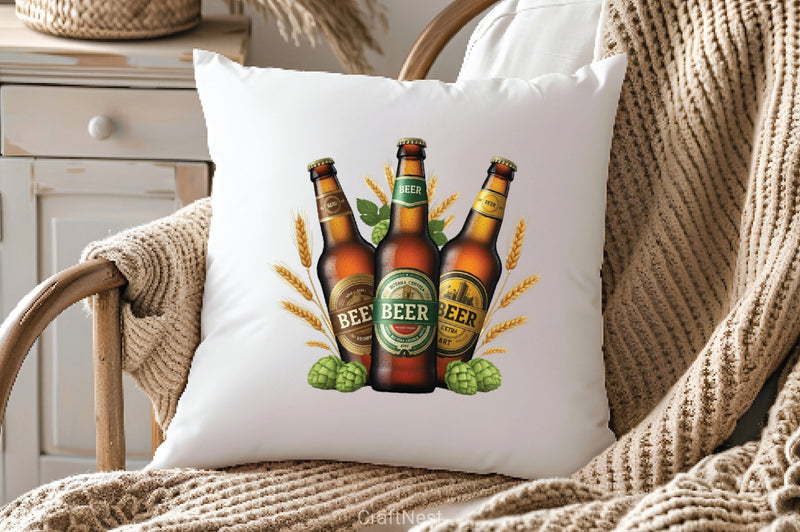 Beer Bottle Party Clipart Bundle - CraftNest - Digital Crafting and Art