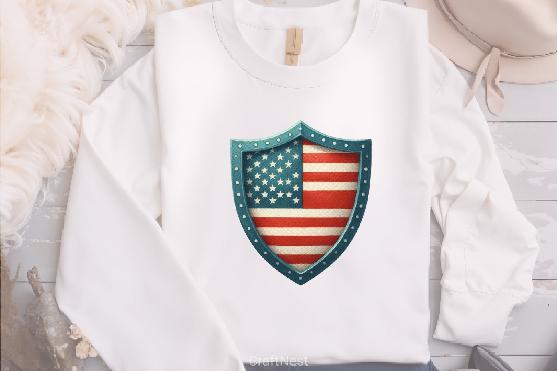 American Flag Shield Clipart Bundle - CraftNest - Digital Crafting and Art