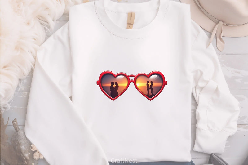 Valentine Heart Sunglasses Clipart Bundle - CraftNest - Digital Crafting and Art