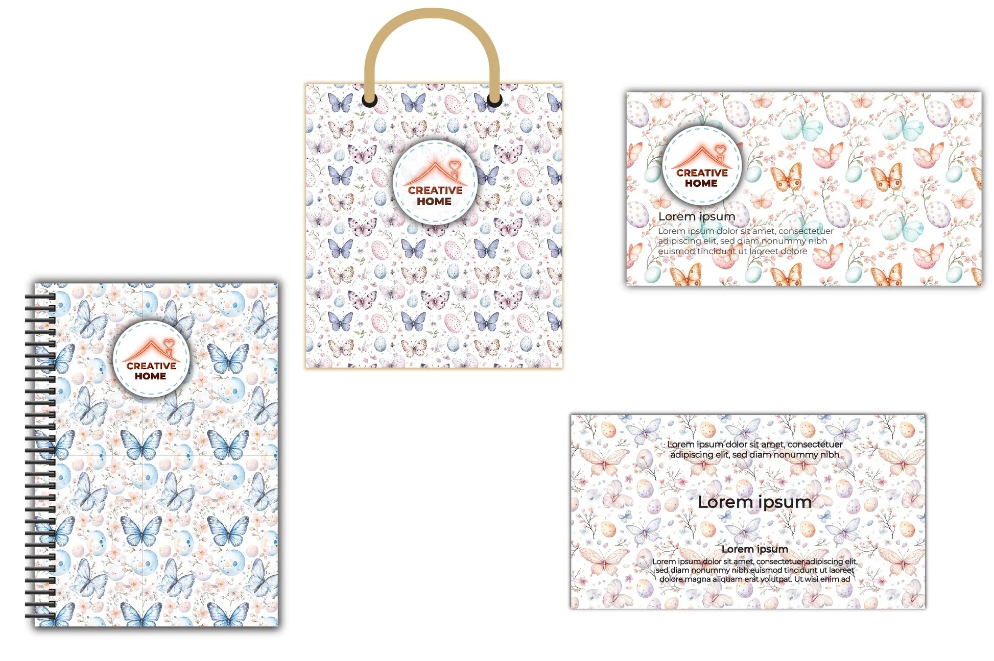 Easter Butterflies Floral Clipart Bundle - CraftNest - Digital Crafting and Art