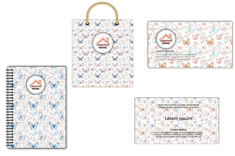 Easter Butterflies Floral Clipart Bundle - CraftNest - Digital Crafting and Art