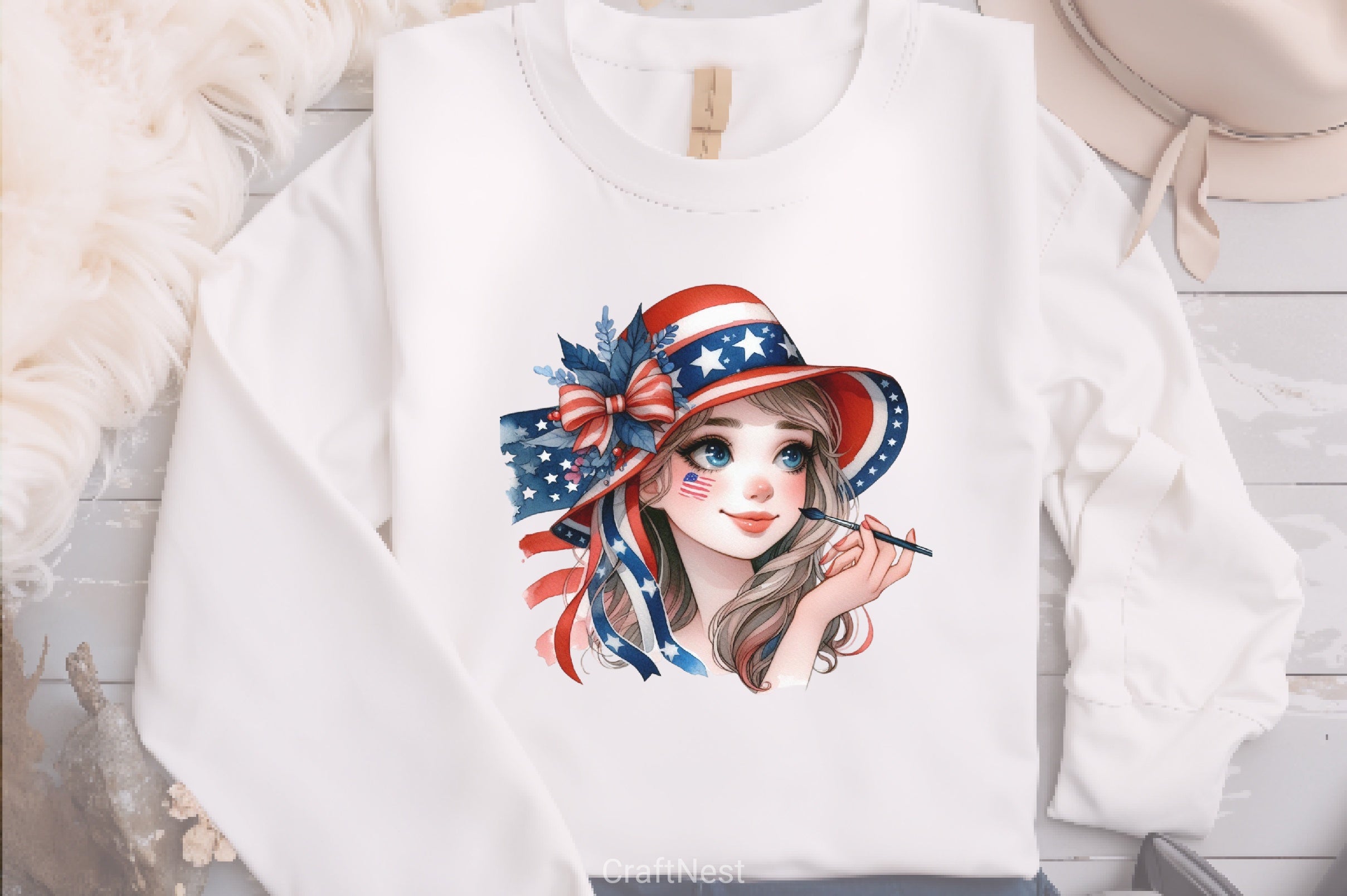 4th of July Girl Clipart Bundle - CraftNest - Digital Crafting and Art