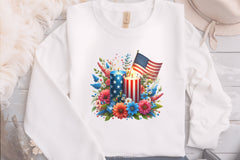 Patriotic Floral Clipart Bundle 2 - CraftNest - Digital Crafting and Art