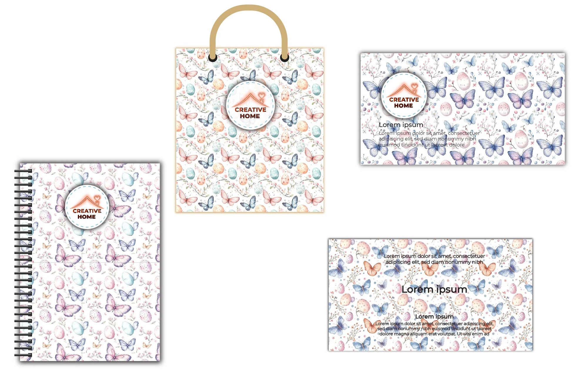 Easter Butterflies Eggs Blossoms Clipart Bundle - CraftNest - Digital Crafting and Art