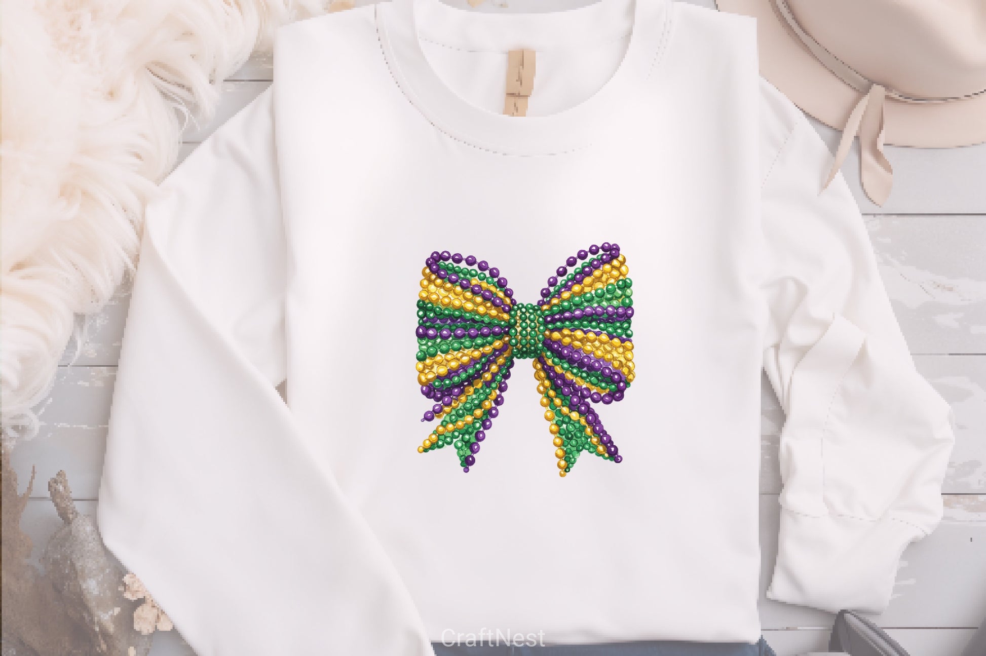 Mardi Gras Coquette Bow Clipart Bundle 6 - CraftNest - Digital Crafting and Art