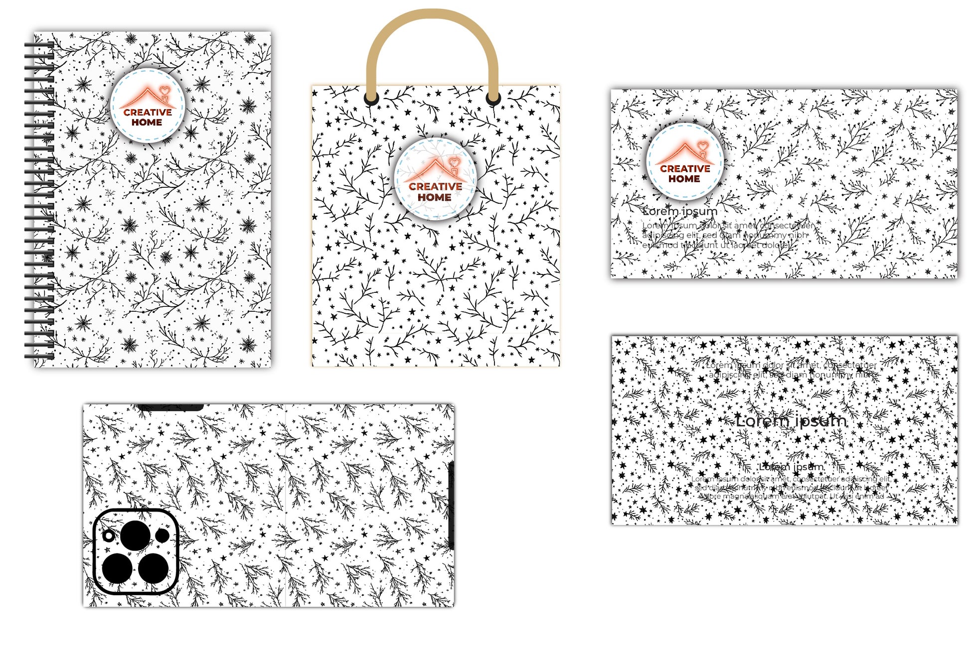 Christmas Stars & Twigs Clipart Bundle - CraftNest - Digital Crafting and Art