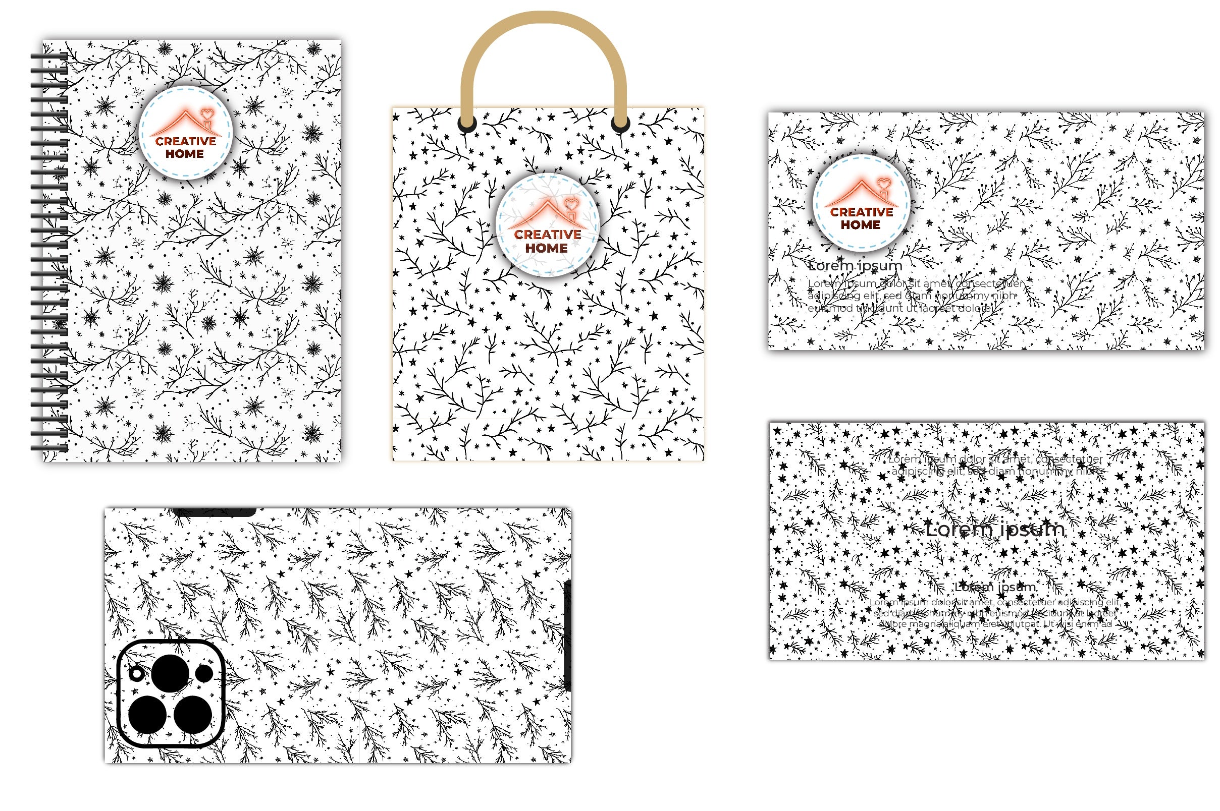 Christmas Stars & Twigs Clipart Bundle - CraftNest - Digital Crafting and Art